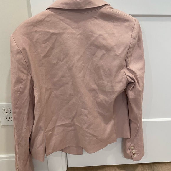 Anthropologie Mauve Linen Slim Blazer - Picture 4 of 5